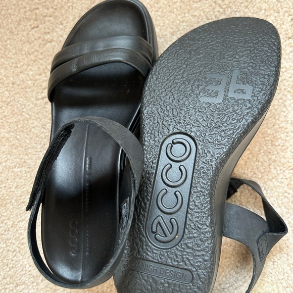 ECCO WOMEN'S FLOWT WEDGE LX SANDAL - Black - Picture 6 of 9